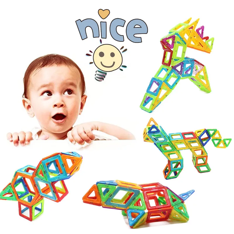 

Magnetic Building Blocks Animal series Multiple combinations Models Dinosaur Cat Deer Magnetic Plastic Bricks Enlighten Blocks