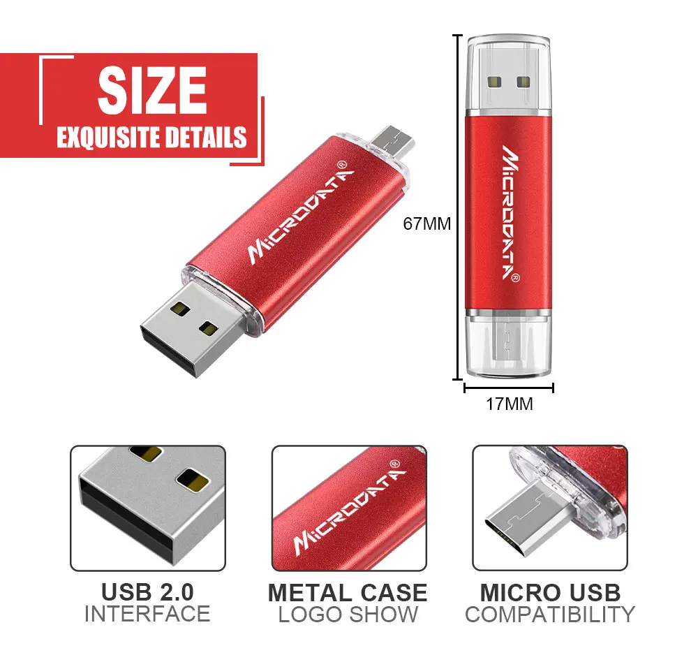 Новинка, OTG USB флеш-накопитель, 4 ГБ, 8 ГБ, 16 ГБ, 32 ГБ, 64 ГБ, 128 ГБ, для Android/Tablet/PC, USB 2,0, флешки, высокое качество, флеш-накопитель