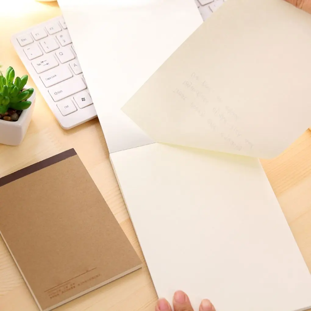 

1pcs Vintage Soft Copybook Daily Memos Kraft Cover Journal Notebooks Cowhide Paper Notebook Blank Notepad Book