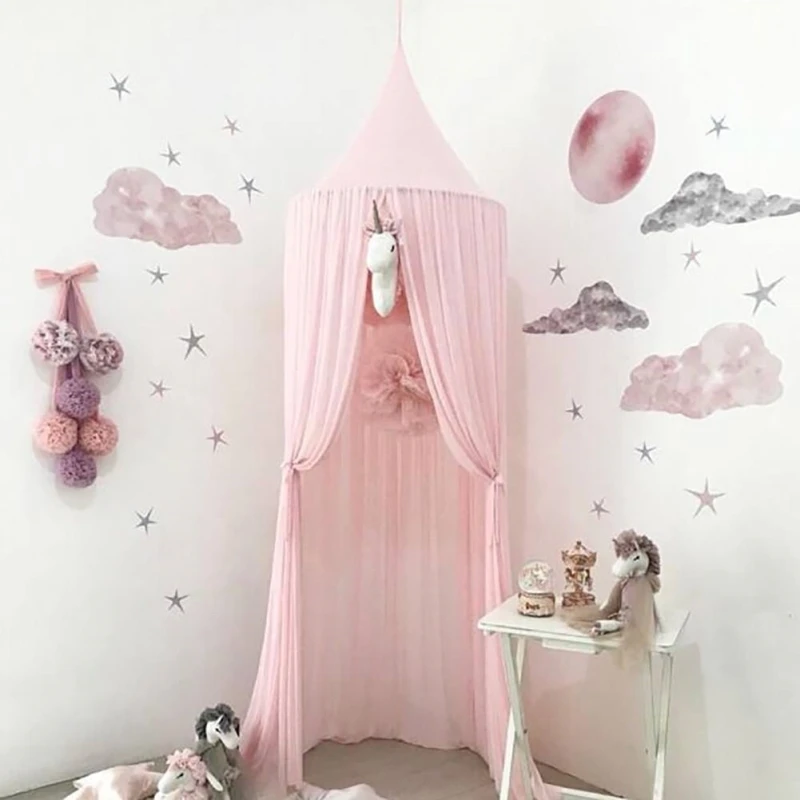 

New Hanging Kid Bedding Round Dome Bed Decoration Canopy Bedcover Mosquito Net Curtain Home Bed Crib Tent Hung Dome Romantic