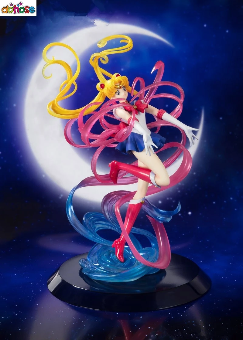 Figuarts Zero Chouette Sailor Moon Statue Moon Crystal Power, Make Up Tsukino Usagi Action Figure Collection Model Kids Toy