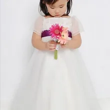 Платья с цветочным узором для девочек на свадьбу, ткань из органзы, Первое причастие, прекрасное платье с ангелами для девочек, белое