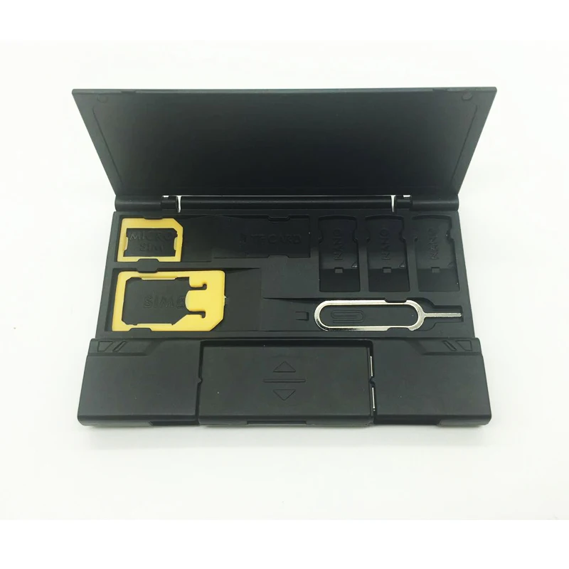 

Micro Sim Nano Cards Storage Case Lightweight Multifunctional SIM Card Holder Box With 3 in 1 OTG card reader