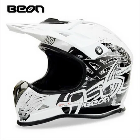 Новинка ECE netherland BEON профессиональные внедорожные мотоциклетные шлемы ABS мотокросса мотогонок шлем MX16 Размер M L XL - Цвет: white black DEMON