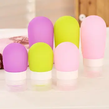 

Travel Accessories Mini Traveler Packing Bottle Silicone Refillable Press Bottle for Lotion Shampoo Bath Portable Organizers #2