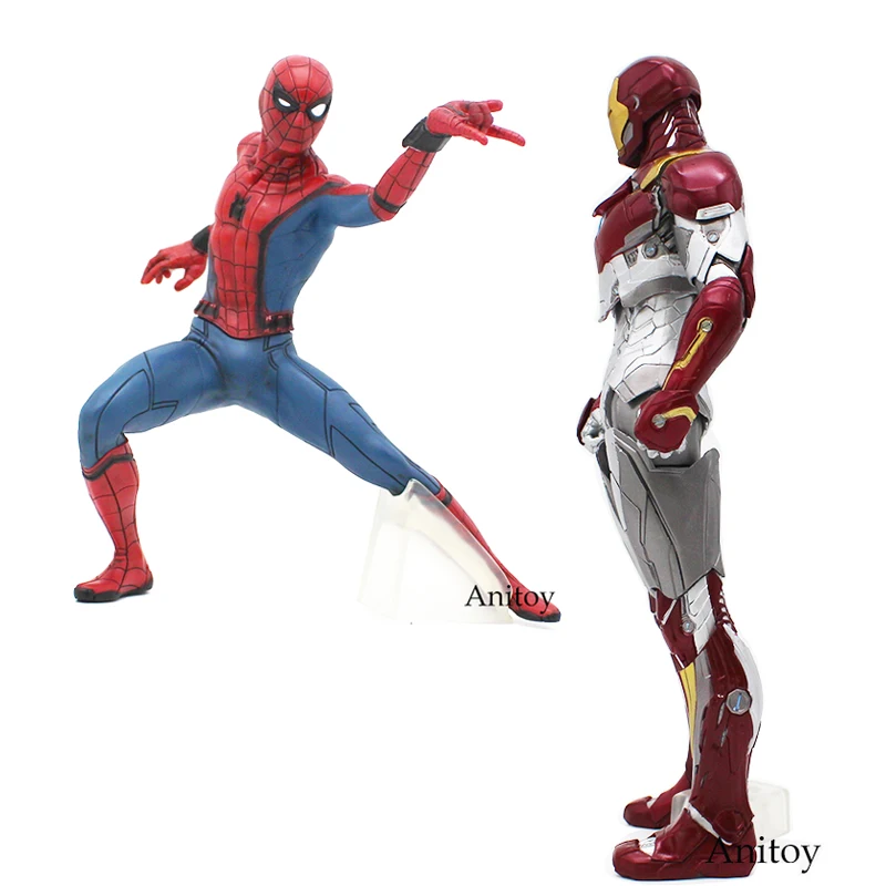 

Spider Man Spider-Man Spiderman Homecoming Iron Man Mark MK47 PVC Action Figures Collectible Model Toys with Retail Box 2 Styles