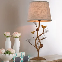 Американский кантри птицы настольные лампы Ретро гостиничные номера Железный кабинет Европейский стиль творческая личность прикроватная настольная лампа lo7123 YM