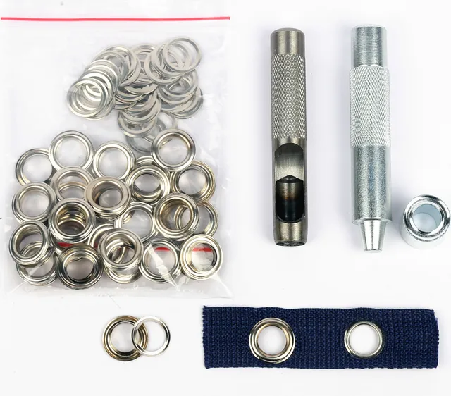 50 sets Eyelet Metal eyelets For leather craft DIY with tools