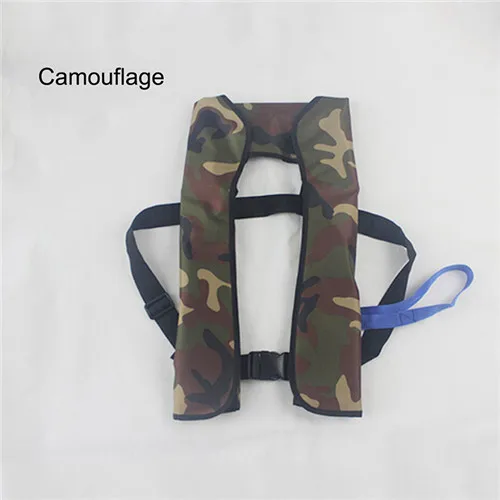 Green Camo Автоматический надувной плавающий спасательный жилет для рыбалки Топ унисекс спасательный жилет 15 кг плавучий каяк Водонепроницаемая спортивная куртка безопасности - Цвет: Green Camo
