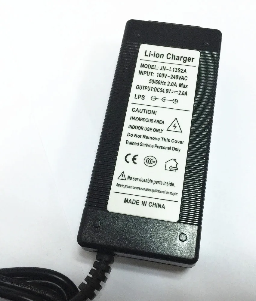 Carregador de Bateria de Lítio para Bicicleta 54.6v2a para Kugoo Elétrica Saída Kugoo x1 Pro Velocidadeway Mini 4 48v m4 - Image 2