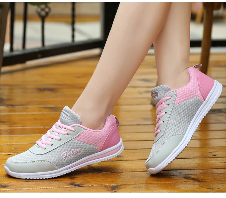 Fashion Sneakers Shoes, Casual Ladies Lace-Up Sneakers for Girls-Sapato Feminino Breathable, Running and Tennis Shoes for Women Free Shipping