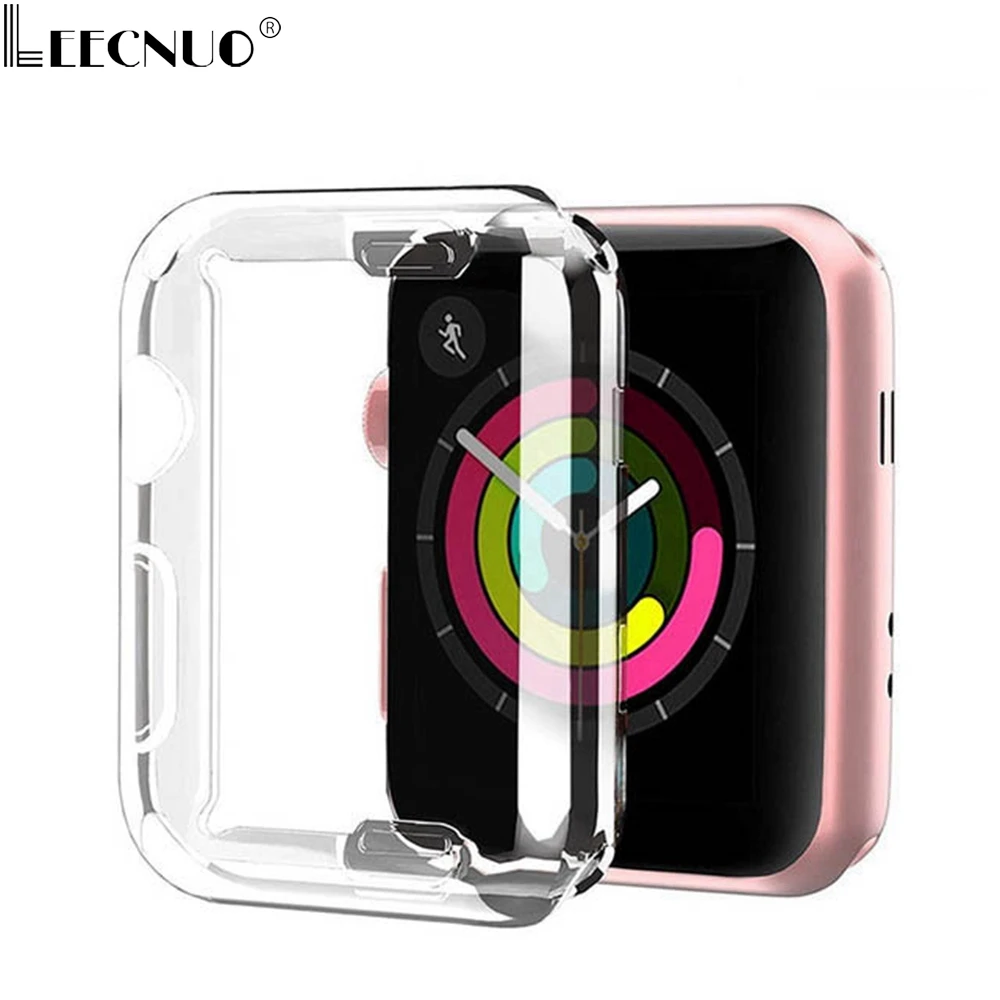 Leecnuo защитный чехол для Apple Watch 4 3 2 1 40 мм 44 прозрачный ТПУ iWatch 38 42 | Наручные часы
