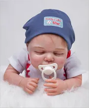 22′ Christmas Baby-reborn Doll Soft Silicone Vinyl Fashion Handmade Doll Lifelike Boneca Reborn Baby Toys for Girl Gift Juguetes