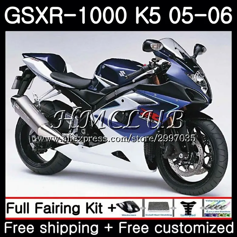Детали корпуса для Suzuki GSXR 1000 GSXR-1000 Синий Горячая 2005 2006 тела 33HC. 9 GSX R1000 GSX-R1000 05 06 K5 GSXR1000 05 06 обтекатель