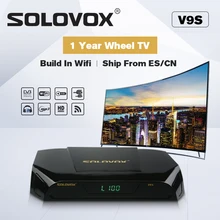 SOLOVOX V9S Support HDMI and AV Satellite Receiver Home Cinema Smart TV Box Build in WIFI Support WHEEL CCCAMD LIVE