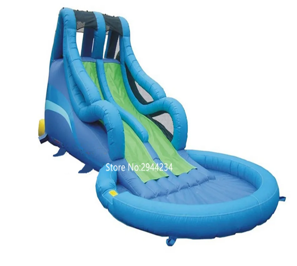 

Factory price large inflatable water slide with pool inflatable pool inflatable bouncer slide for kids and adults