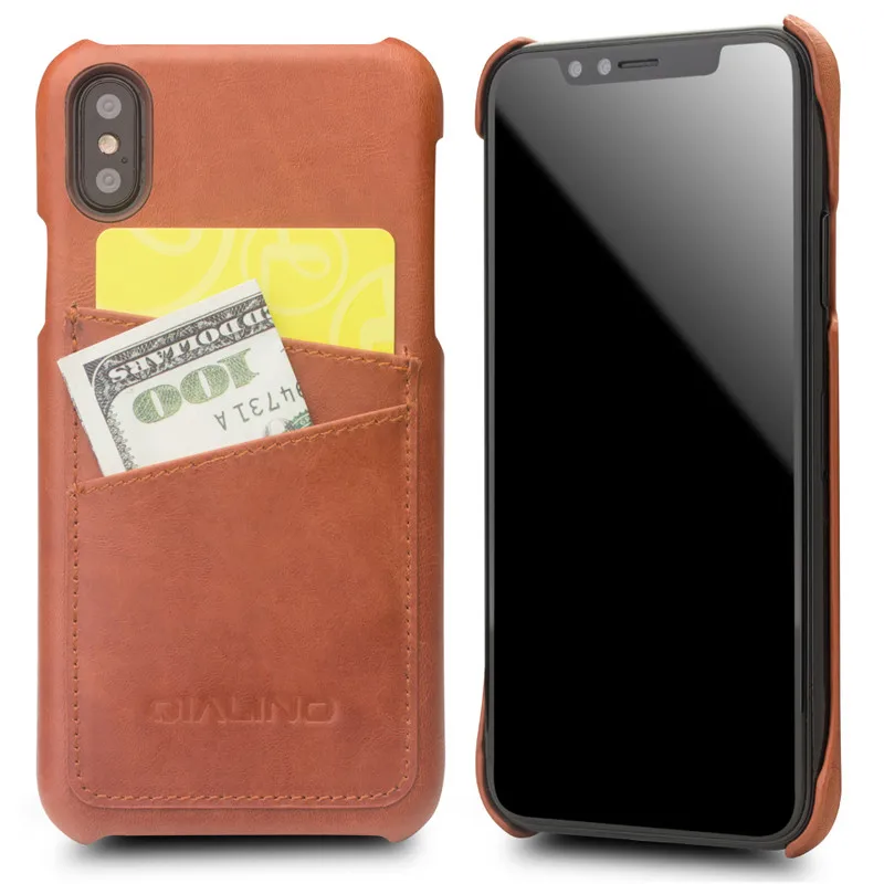 Роскошный чехол для телефона ручной работы QIALINO iPhone X модный Ультратонкий
