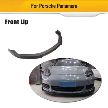 

Carbon Fiber Head Front Bumper Lip Splitters Spoiler for for Porsche Panamara Base 2014 2015 2016