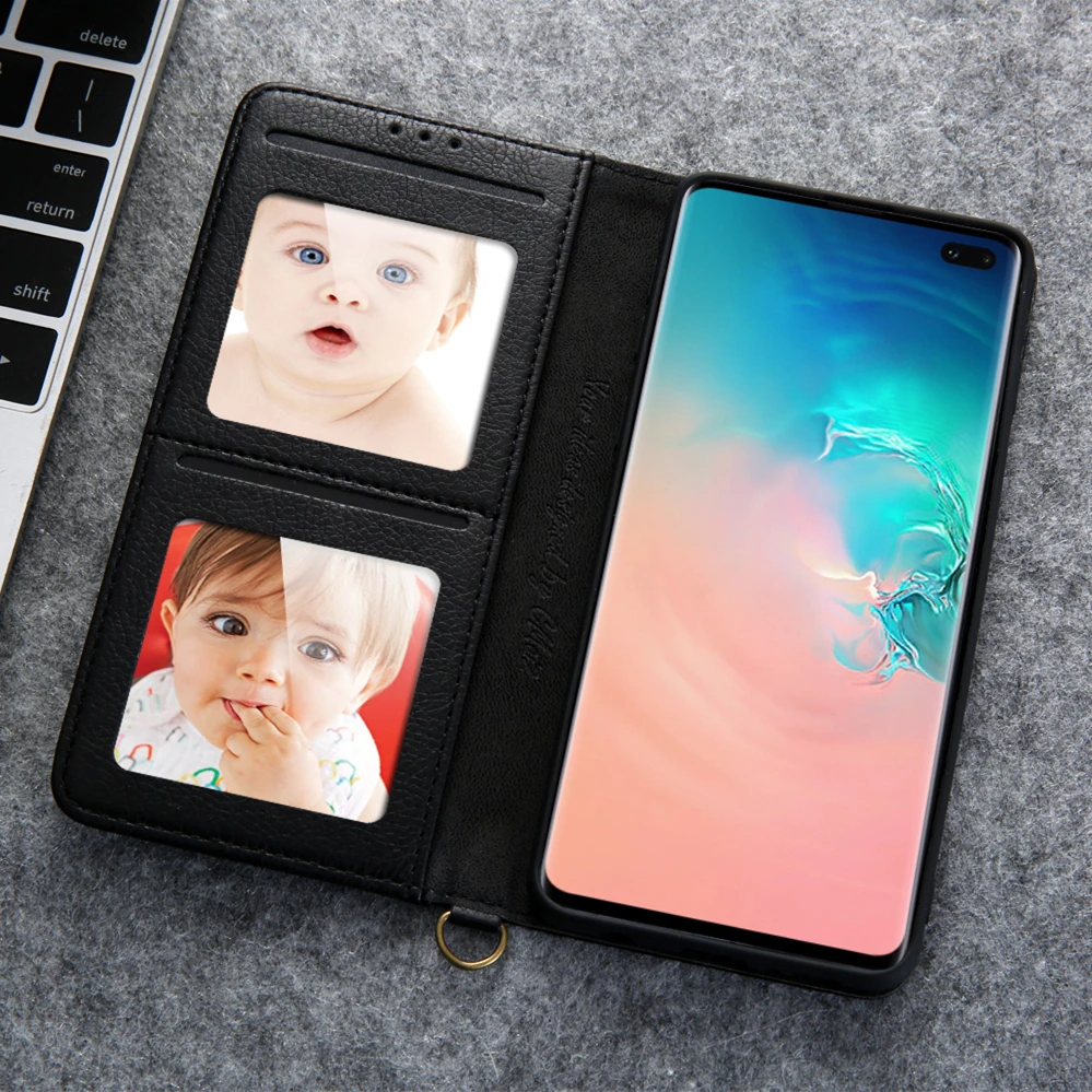 Магнитная кожа флип чехол для samsung Galaxy S10 плюс S8 S9 S7 S7 край чехол бумажник роскошь с карты фоторамка S10 случае
