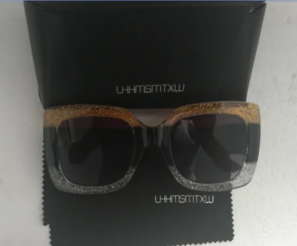 2018 Oversized Square Sunglasses Women G Brand Designer Multi Red green Sun Glasses For Women Eyewear Ladies Goggles Shades  