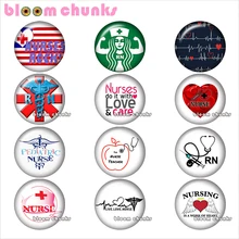 Медсестры RN круглый стеклянный кабошон, демонстрационная плоская задняя фурнитура 12 мм/18 мм/20 мм/25 мм TL1166