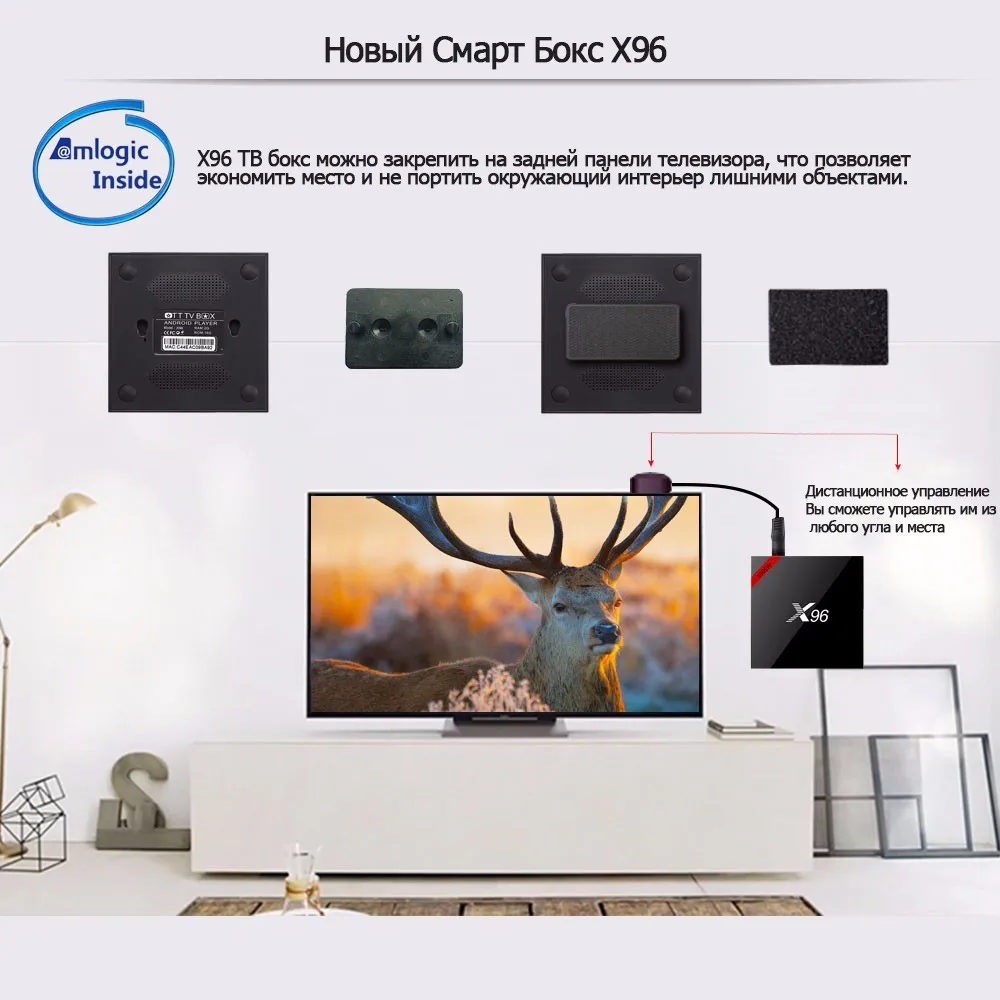 X96W Android 7,1 ТВ Box Мини Box ТВ Amlogic S905W 1+ 8 г 2+ 16 г Поддержка bluetooth 2,4 ГГц Wi-Fi HD 4 К медиаплеер телеприставку