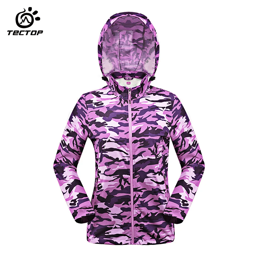Tyrian Purple Tectop JL-80802 женская уличная дышащая Спортивная эластичная куртка - Цвет: Tyrian Purple