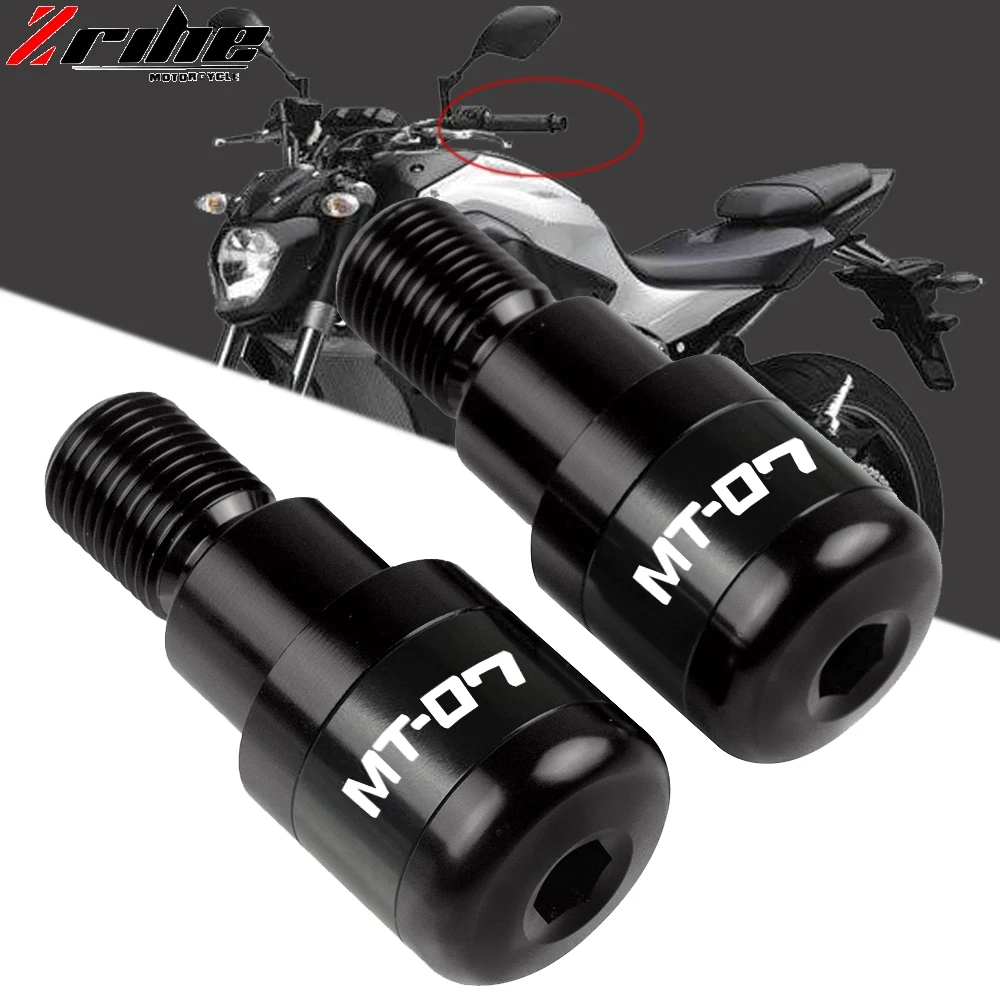 Для YAMAHA MT07 mt-07 FZ-07 Мотоцикл с ЧПУ алюминиевый руль торцевые ручки колпачок обработчик бар вилка логотип mt07