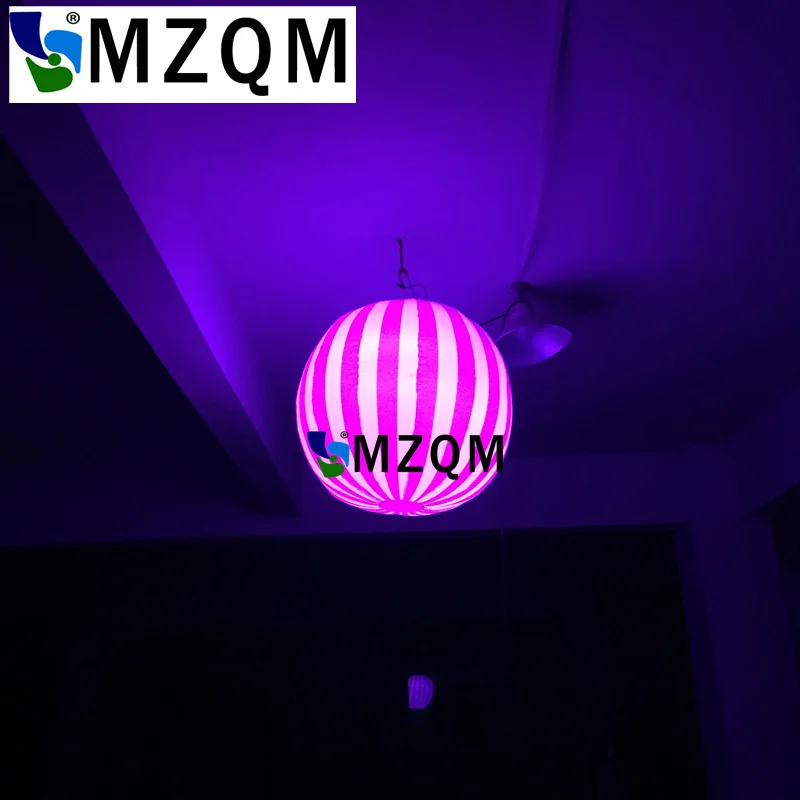 MZQM Dia 1,5 м надувные Подвесные светодиодные воздушные шары большой надувной подвесной шар с многоцветным светодиодный для ночного декора