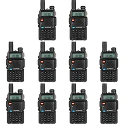 10 шт BaoFeng UV-5R портативная рация VHF/UHF136-174Mhz и 400-520 Mhz Dual Band двухстороннее радио Baofeng ручной UV5R портативное Любительское радио