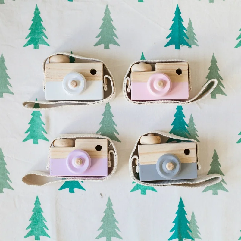 Милые деревянные Камера игрушки для ребенка Детская комната Декор интерьера