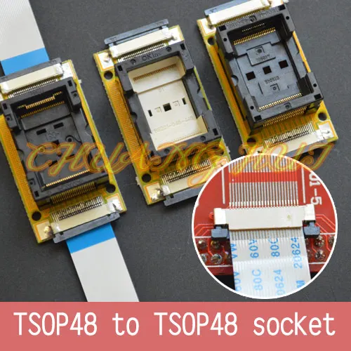 Программный тест SMD сварочный TSOP48 на тестовый разъем шаг = 0 5 мм On line разъем|socket