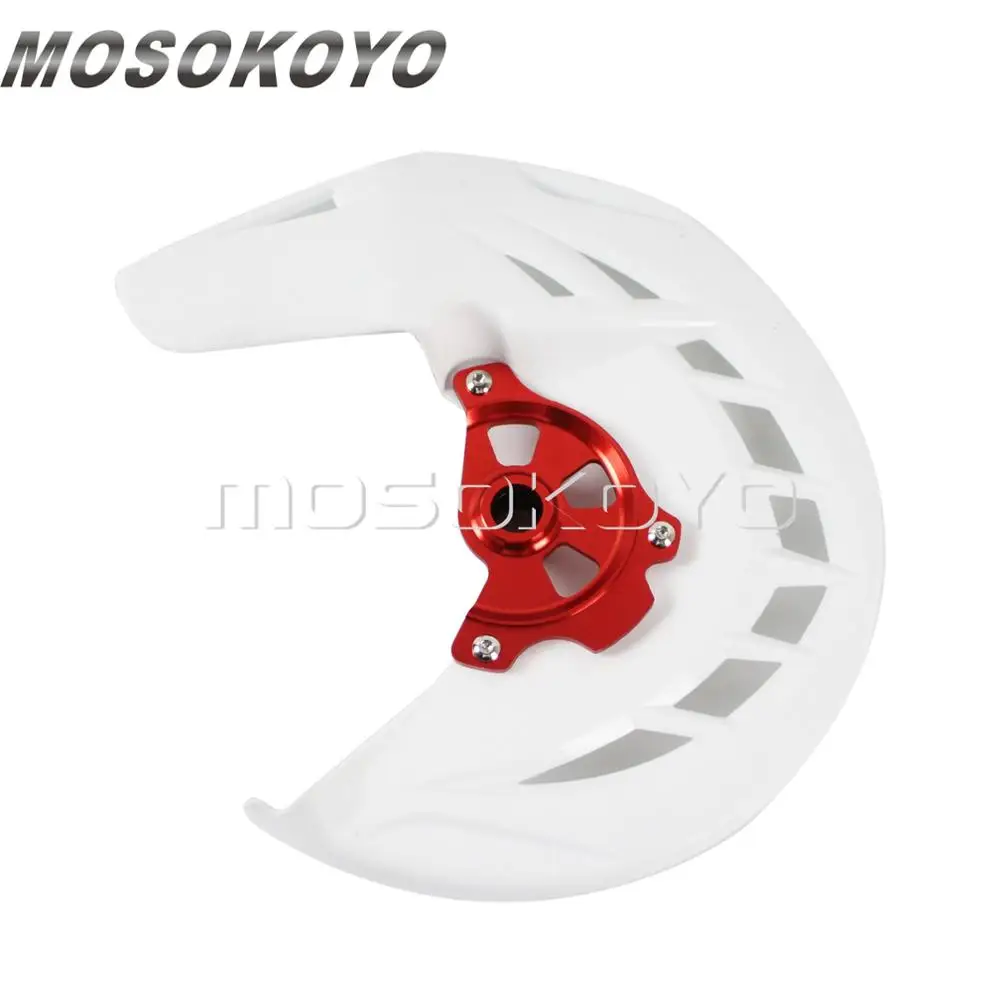 Для Honda CR CRF 125R 250R 250X 450R 450X Мотокросс MX Enduro Байк x-тормоза переднего диска крышка ротора защита 2004 - Цвет: white