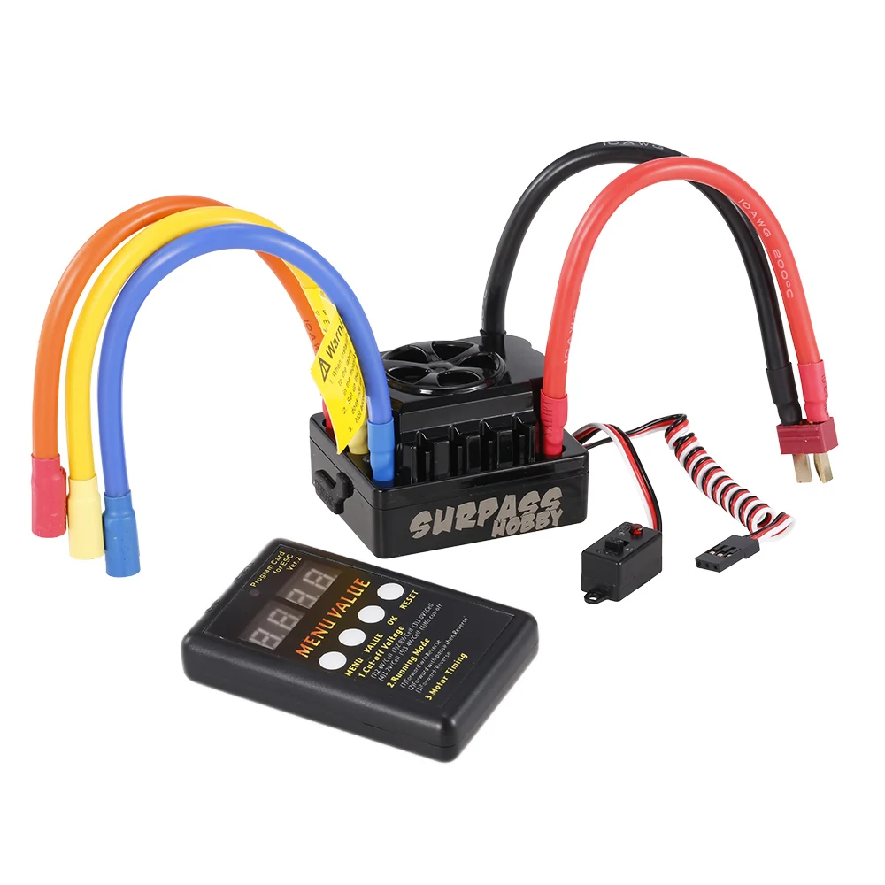 

120A Brushless ESC 6V 8.4V BEC with Programming Card for 1/8 1/10 RC Short Course Monster Truck On-Road Car