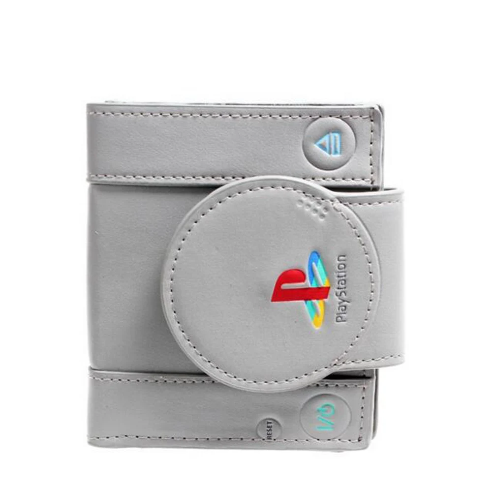 Кошельки для мужчин sony Playstation One консоль двухскладной кошелек, серый мужской бумажник визитница мужской кошелек клатч