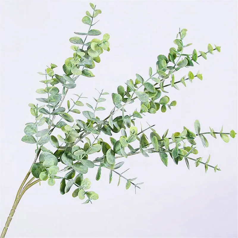 

Artificial Plastic Eucalyptus tree branch for Christmas wedding decoration Flower arrangment small leaves plant faux foliage