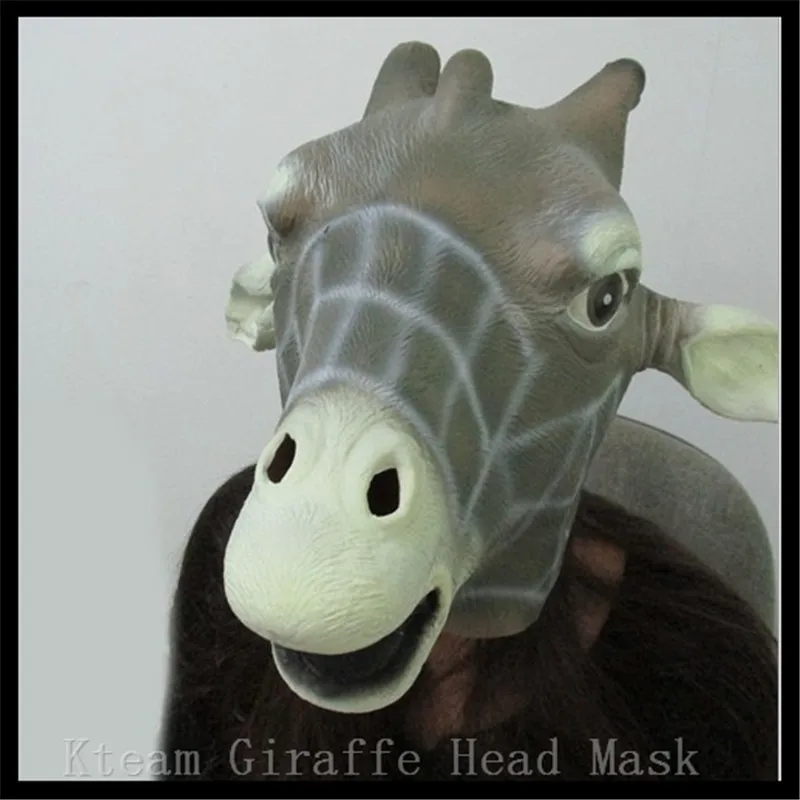

Halloween Party Cosplay Giraffe Head Masks Animal Full Face Latex Mask Party Cosplay Prop for Christmas Festival Giraffe Mask