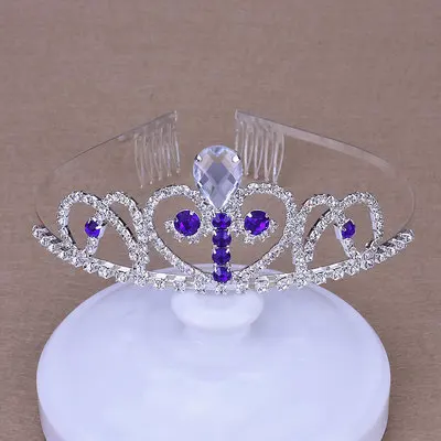 Dia dos namorados de Cristal Tiara Hairband Menina Miúdo Princesa do baile de Finalistas do Partido Coroa de Noiva Accessiories Princesa Prom Crown Headband (4)