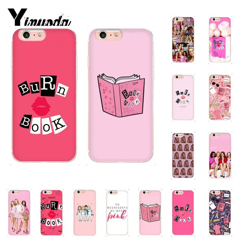 

Yinuoda Burn Book Mean Girls Kiss Coque Shell Phone Case for iPhone 8 7 6 6S Plus X XS MAX 5 5S SE XR 10 Cover