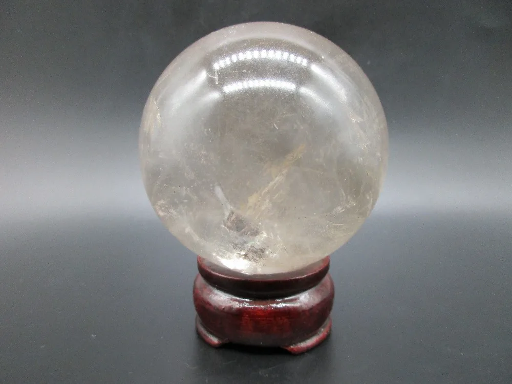 72mm Free Shipping Real Natural White Crystal Ball Clear Quartz Round