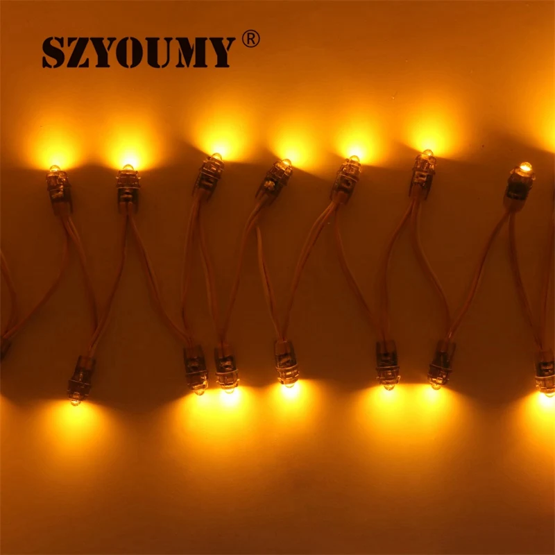 Цвет: желтый SZYOUMY Led String модуль один Цвет супер Яркость светодиодные точки пикселей свет IP68 Ad с подсветкой письма канала RGB - Цвет: Цвет: желтый