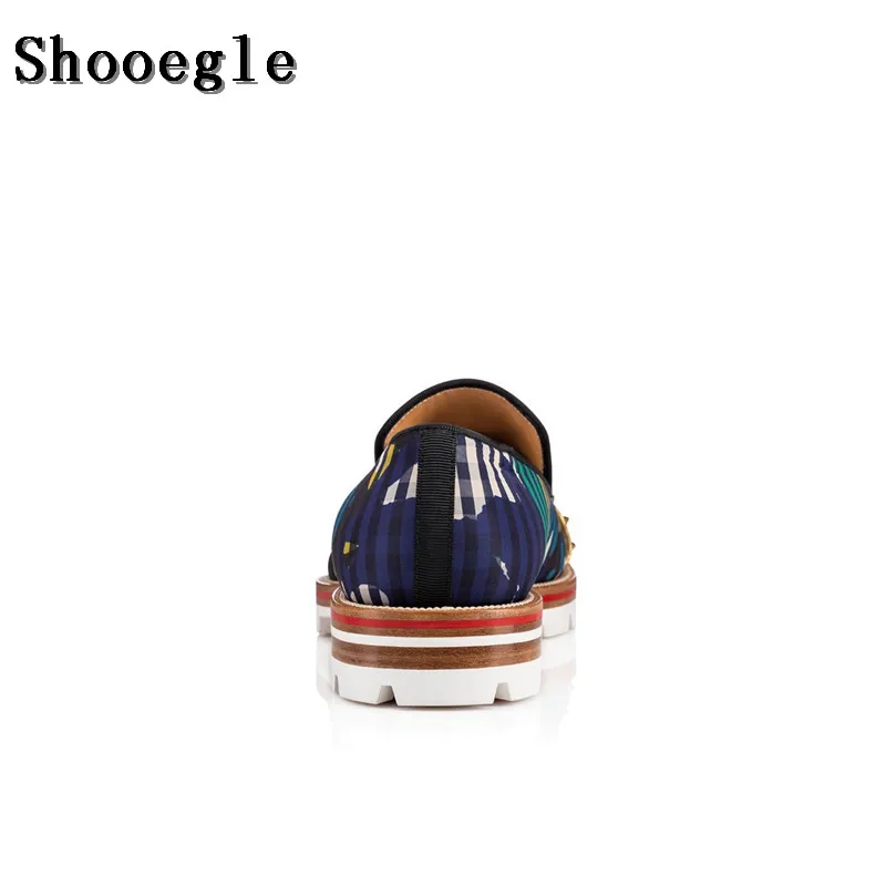 Туфли SHOOEGLE мужские в стиле граффити повседневные лоферы без застежек