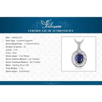 JewelryPalace Лидер продаж Русский Дизайн Настоящее Синий Сапфир кулон Твердые 925 пробы одноцветное серебро Удивительные ювелирные изделия