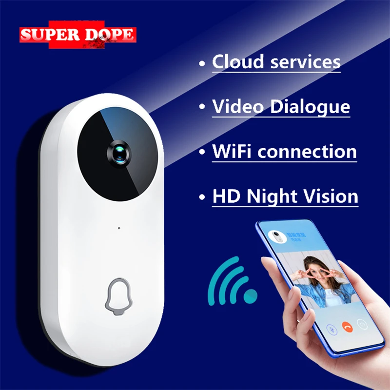 

Superdope 780 wireless video intercom home waterproof door bell with camera intelligent security doorbell for house apartment