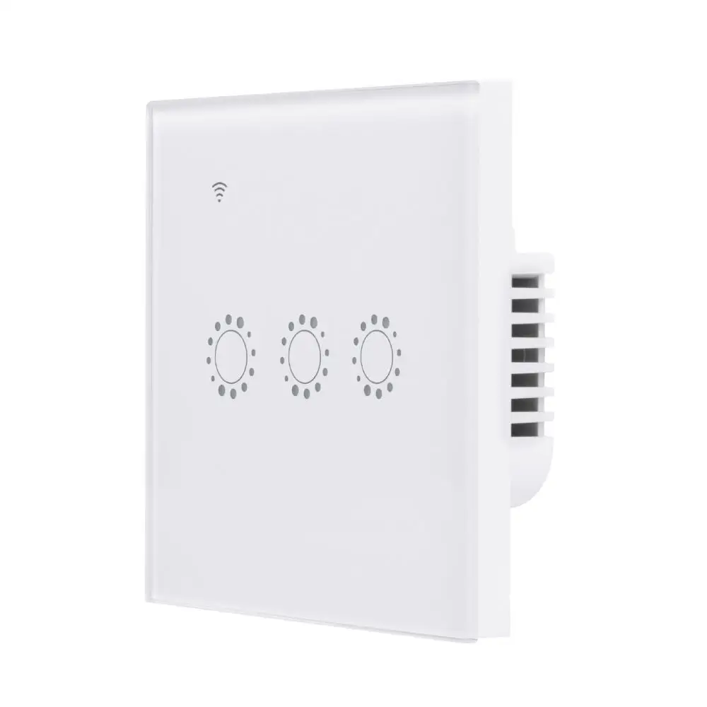ЕС Wi-Fi переключатель для умного дома 3-х клавишная сенсорная панель Amazon Alexa Google home
