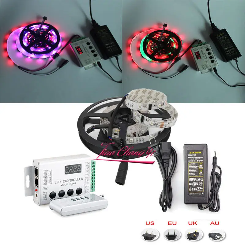 

5M 150LED 6803 RGB Dream Color LED Strip +HC008 Controller + 12V 5A LED power