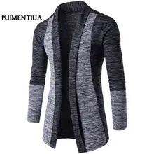 Pui men tiua M-4XL, большой размер, Осень-зима, теплый мужской кардиган, пэчворк, мужские повседневные свитера, пальто, мужская верхняя одежда, chompas hombre