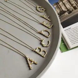 Silvology 925 пробы серебро 26 ожерелье с буквенными подвесками золото Nordic Стиль элегантное подвесное ожерелье для Для женщин модные ювелирные