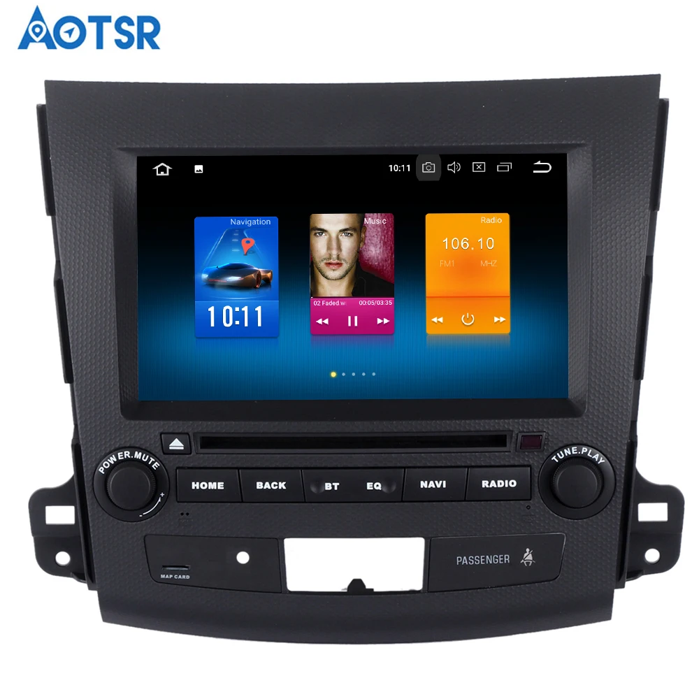 Clearance Android 8.0 Car DVD player GPS Navigation for Mitsubishi Outlander 2006~2012 For Citroen C-Crosser for Peugeot 4007 1
