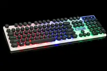 Punk keyboard backlight wired mechanical feel eating chicken game keyboard esports computer notebook waterproof keyboard